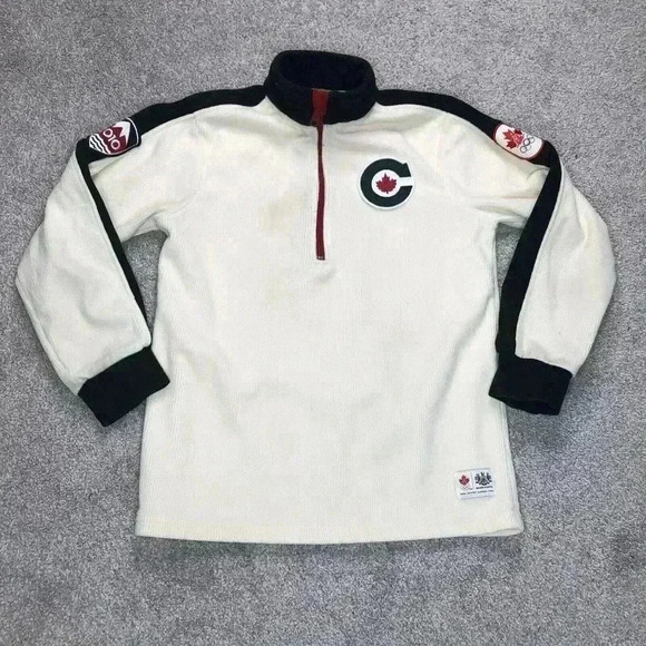 Hudson's Bay Top Canada Olympics Quarter Zip Pullover Sweatshirt - Picture 1 of 10